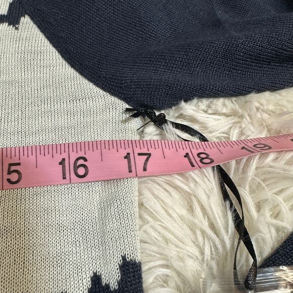 YAL NEW YORK Blue Cream Floral Button Up Cardigan Sweater Size M NWT - Picture 8 of 8